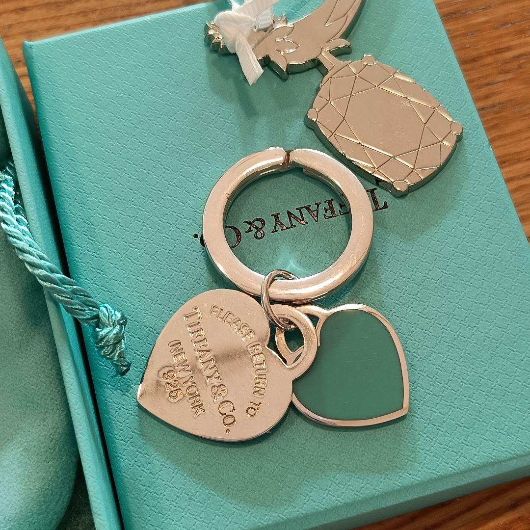 Tiffany & Co. ダブル ハート タグ キーリング