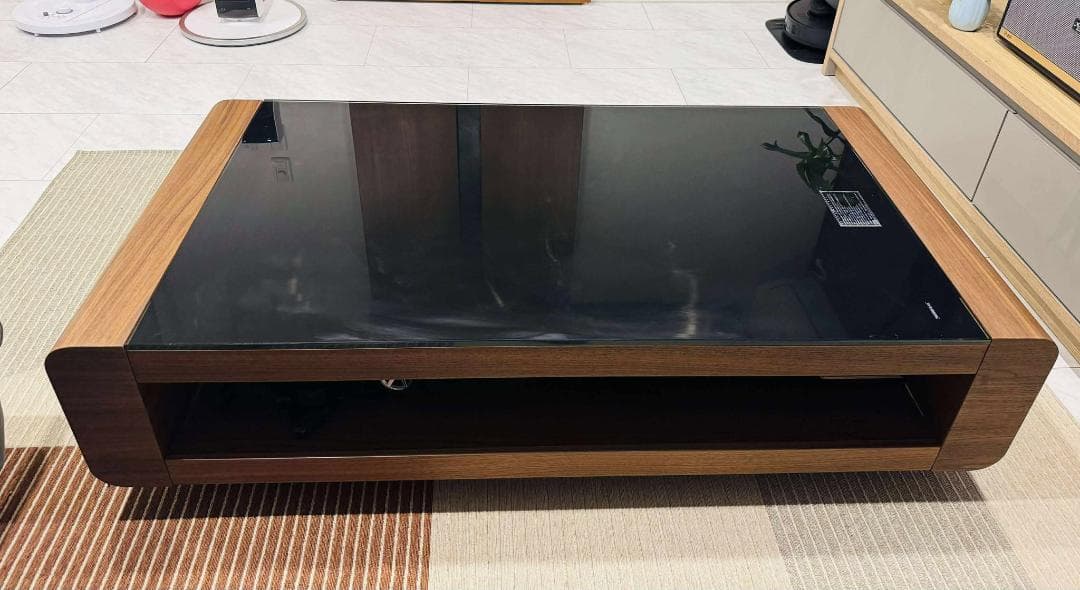 広島限定✨ニトリ ブラックガラストップ リビングテーブル（直接引き取り）