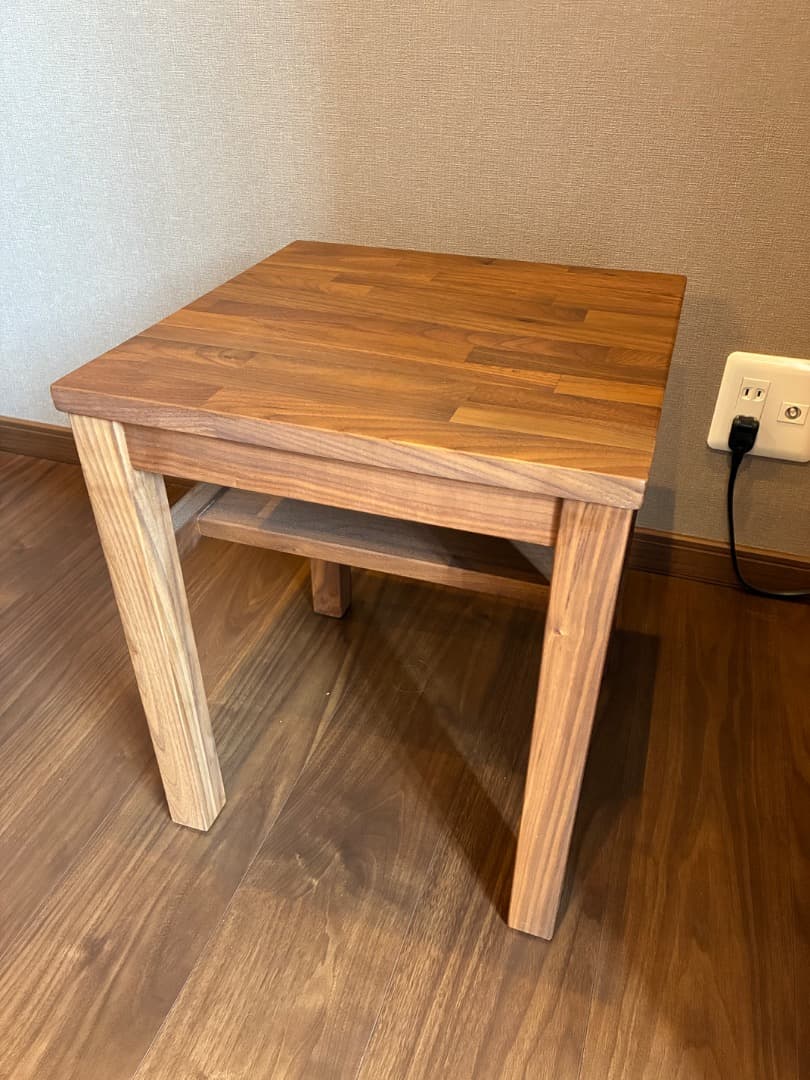 新品に近い 無印良品 木製サイドテーブルベンチ ウォールナット