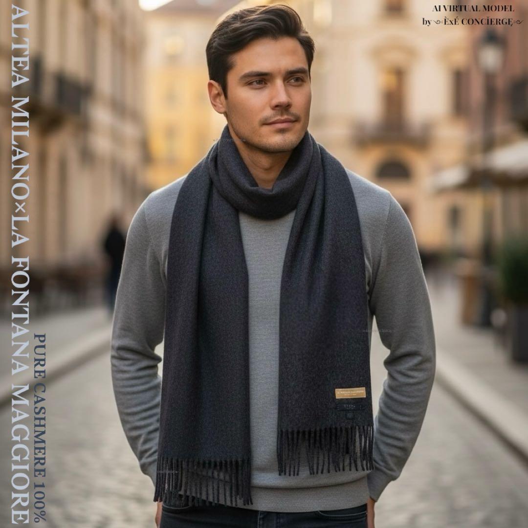 値下げ依頼品 アルテア ミラノ×ラフォンタナマジョーレ ピュアカシミヤマフラー