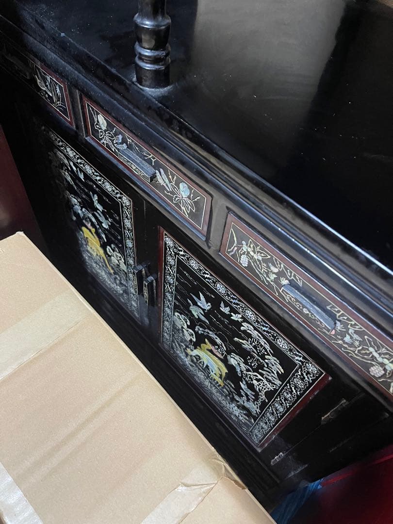 高級螺鈿家具‼️机、棚の二点‼️激安破格出品‼️最安値‼️大型につき引取り推奨、希望‼️