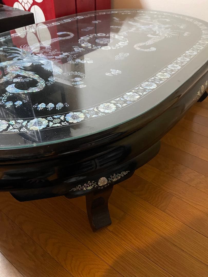 高級螺鈿家具‼️机、棚の二点‼️激安破格出品‼️最安値‼️大型につき引取り推奨、希望‼️