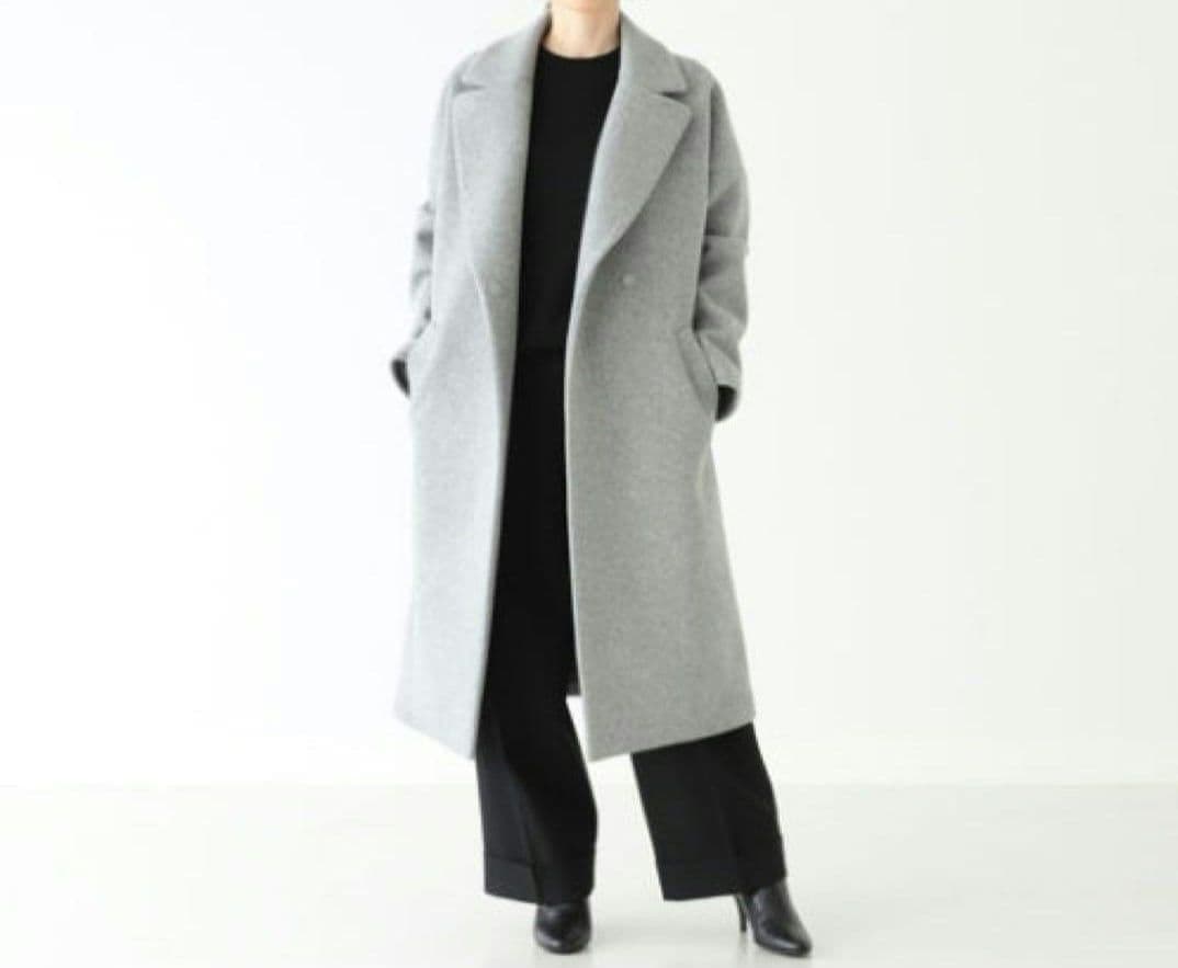 美品 定価5万 デミルクスビームス コート グレー 日本製 ワイドシルエット