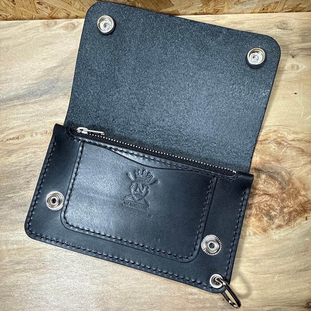 150 ミドル トラッカーウォレット 姫路レザー オイルレザー ニッケル