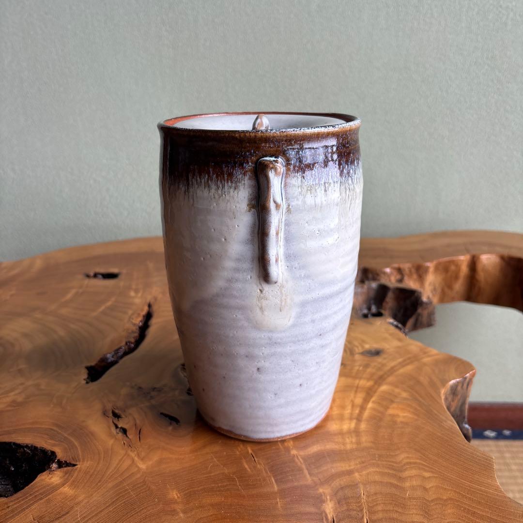 朝鮮唐津耳付細水指 原清和造 水指 茶道具