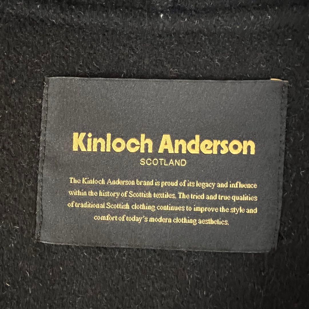Kinloch Anderson リバーシブルコート チェック柄 ブルー×レッド