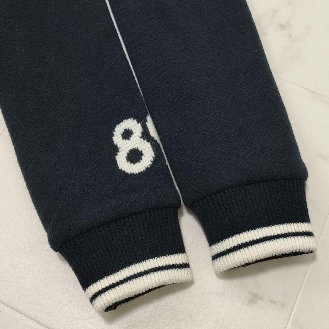 パーリーゲイツ　ジップ　ニットジャケット　裏地付　防風　ボーダー　リブ　ロゴ　1