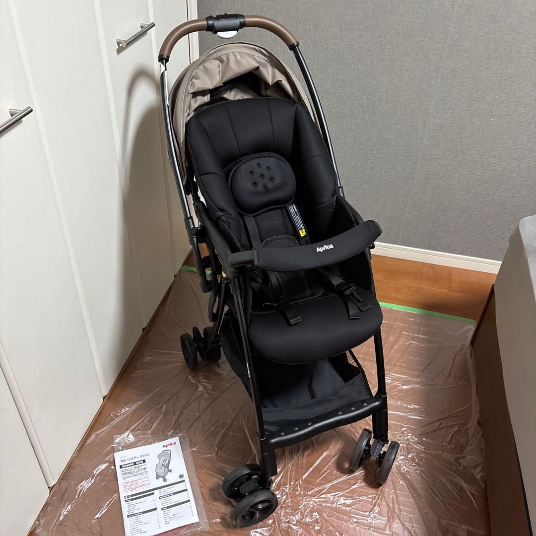 Aprica A型ベビーカー カルーンエアーメッシュAC 軽量 両対面 ベージュ