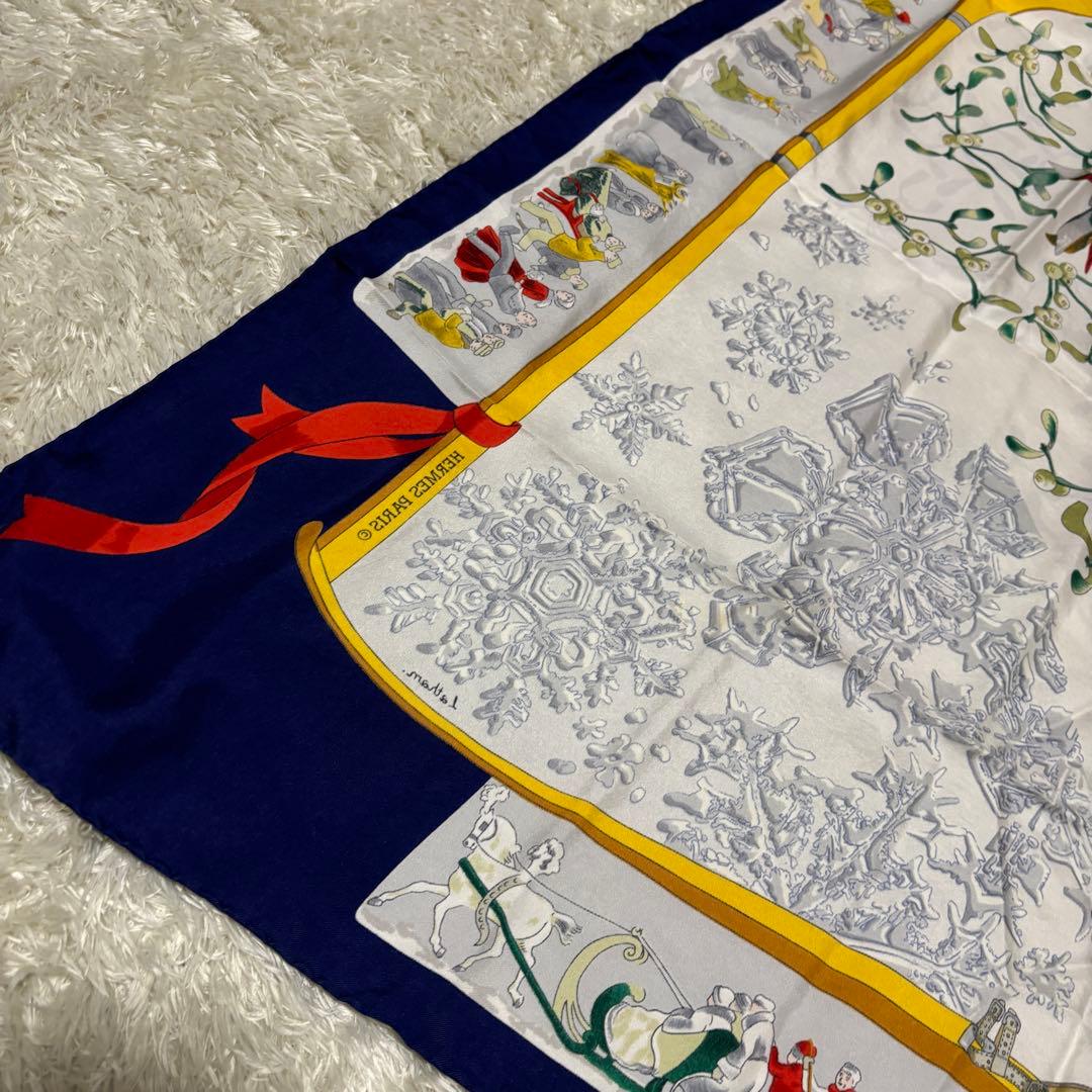 美品✨HERMES エルメス　去年の雪　Neige d'Antan カレ90
