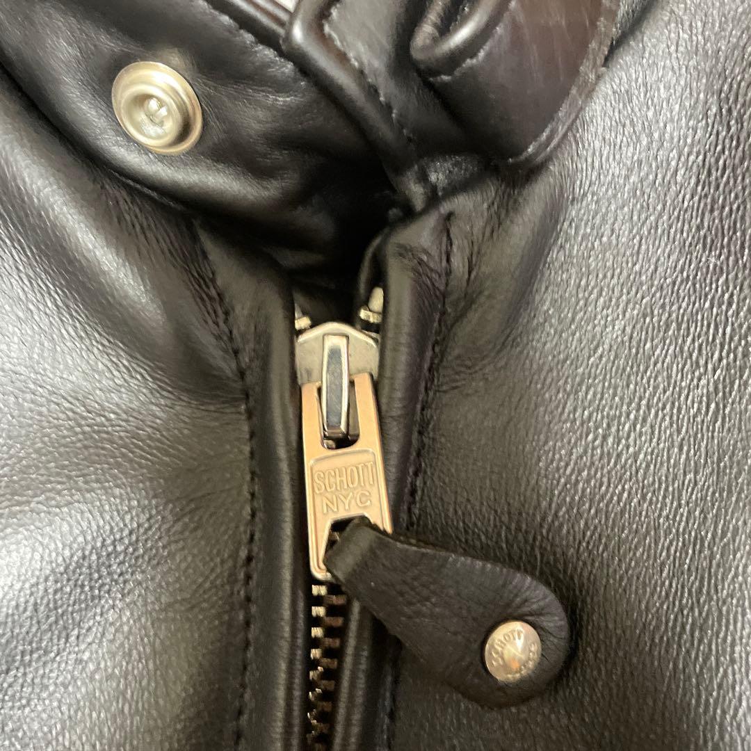 【着用一回・美品・最終値下げ】Schott654 シングルライダース　サイズ36