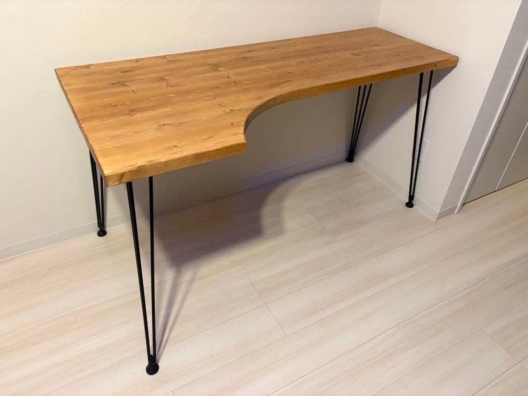 LOWYA ロウヤ　幅140 L字デスク 天然木使用(引き取り相談可)