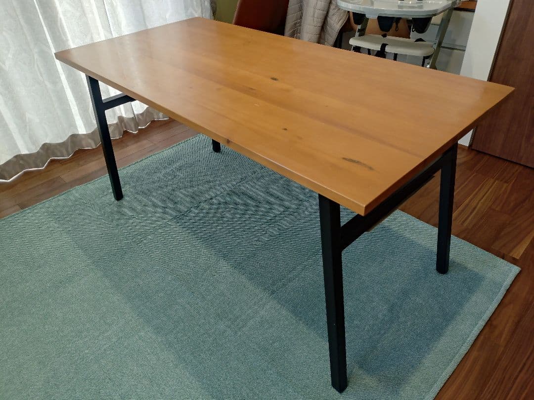 ナチュラルウッド ダイニングテーブル 横145cm縦70cm高さ72cm