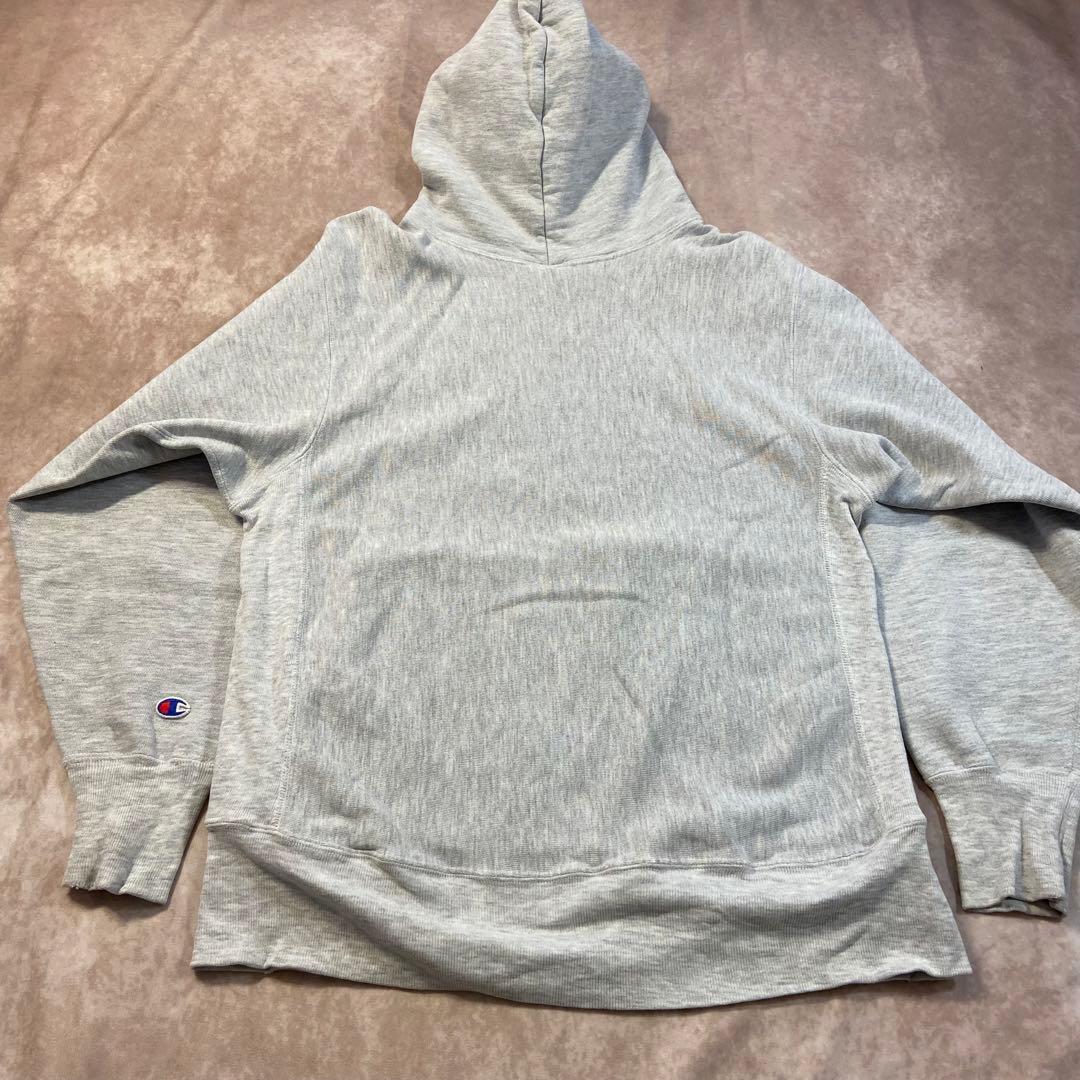 90s Champion リバースウィーブ 目無し パーカー グレー 刺繍タグ
