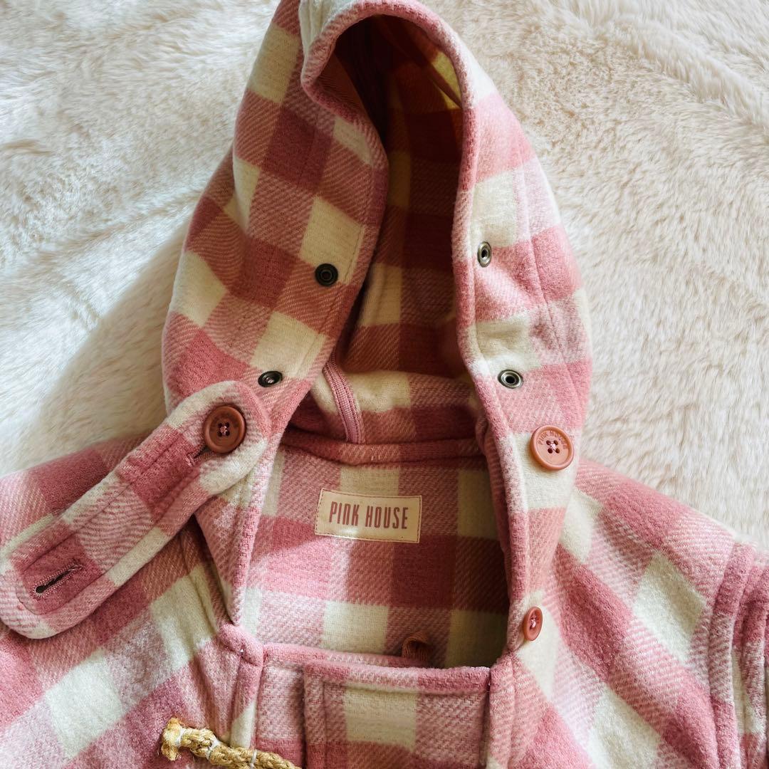 入手困難　美品　ピンクハウス　F チェック　ダッフルコート ピンク　トグル