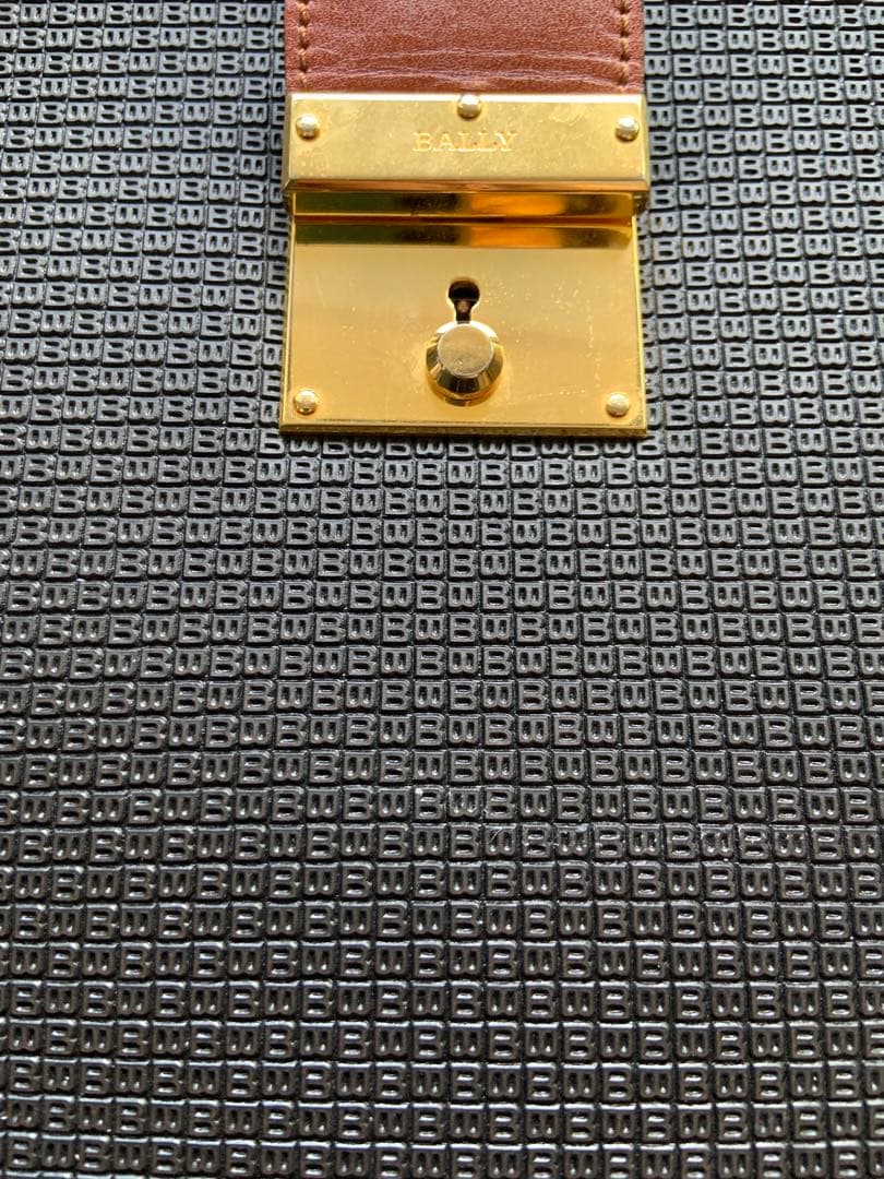 値下げVINTAGE オールドバリーレトロ鍵付ブリーフケースOLD BALLY