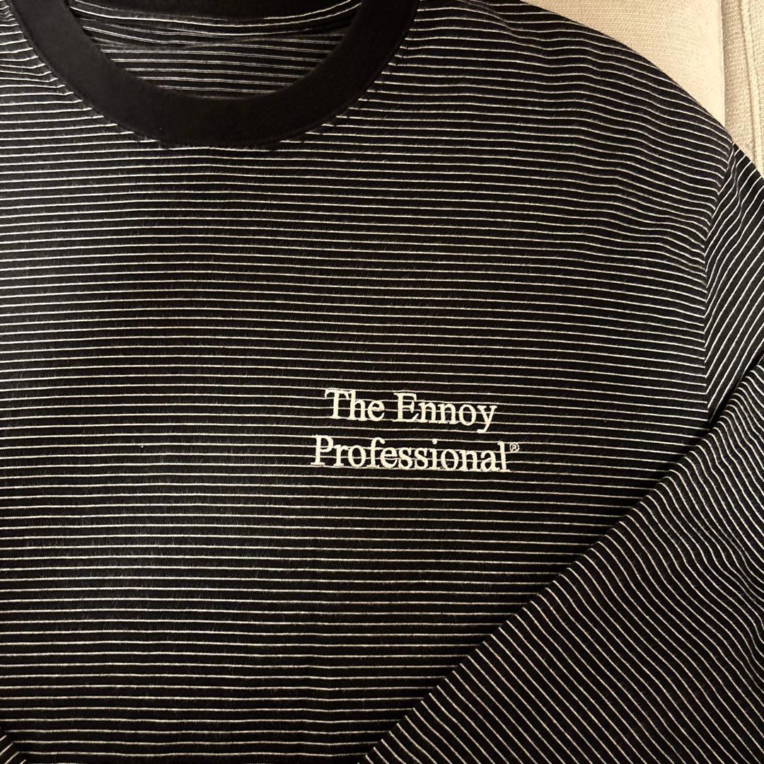 ennoy エンノイ 23SS ボーダーロンT サイズS ブラック