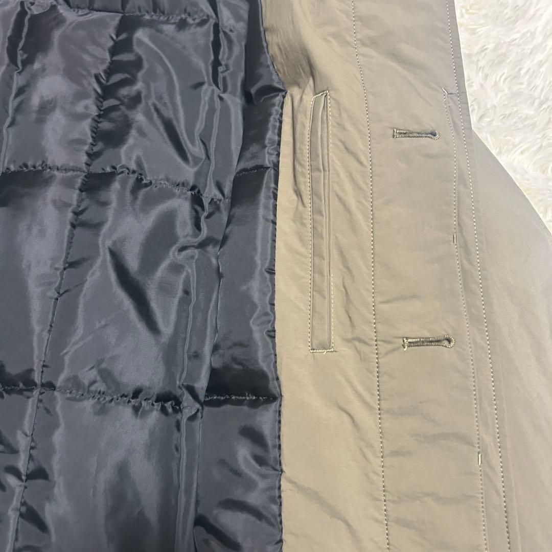 ビーミングバイビームス　Sorona 中綿 ステンカラーコート　カーキ　M