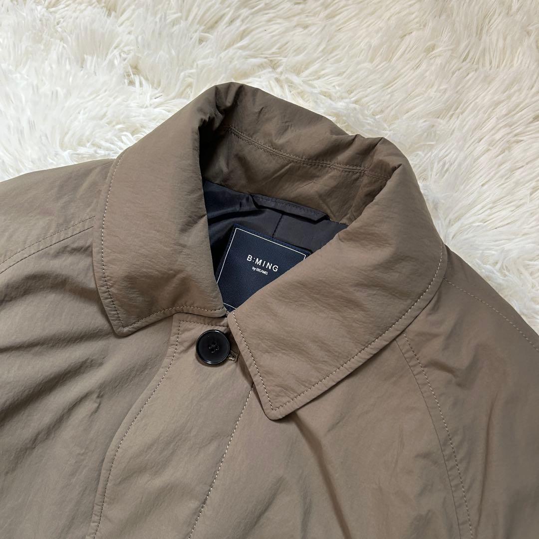 ビーミングバイビームス　Sorona 中綿 ステンカラーコート　カーキ　M