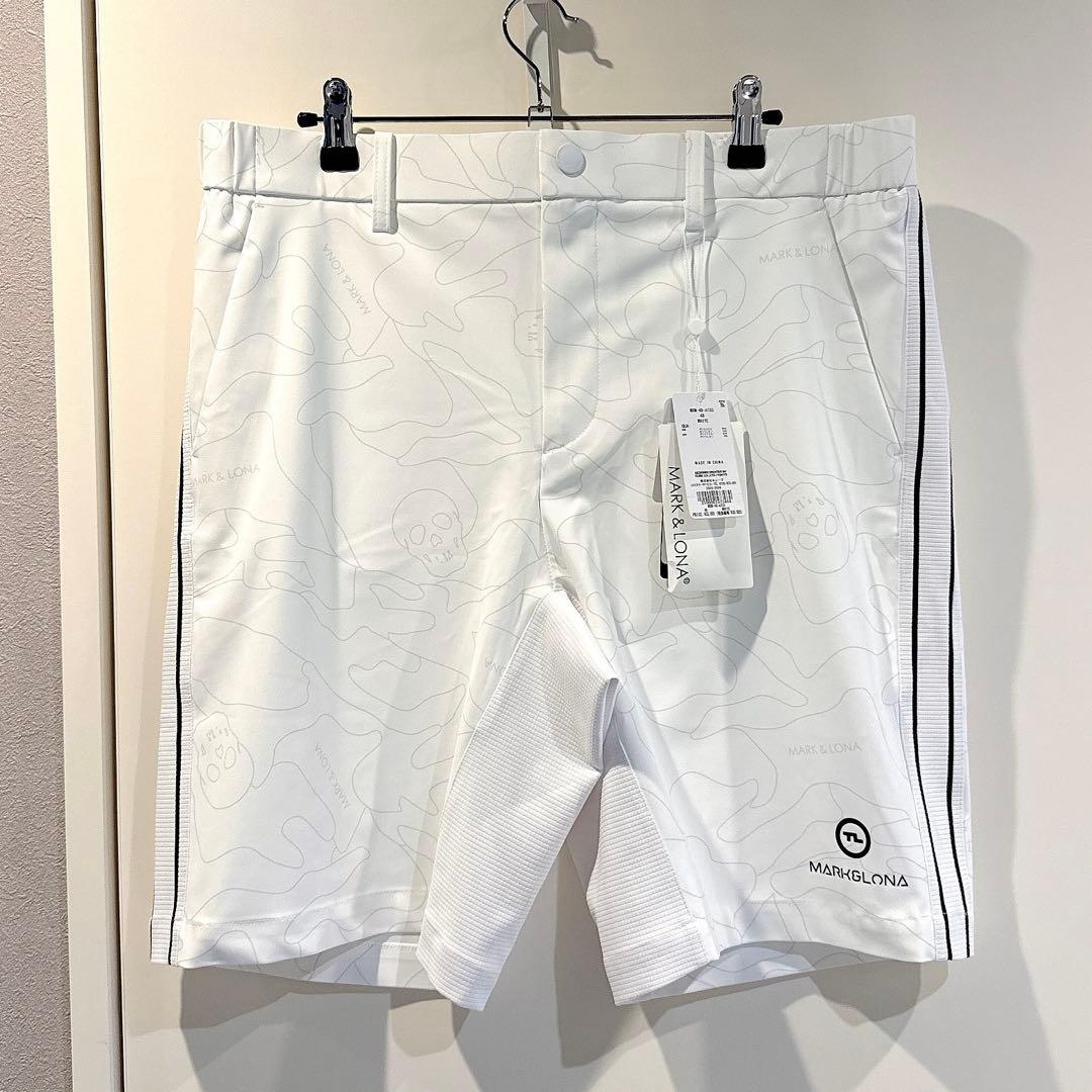 新品 ★ MARK&LONA ショーツ 白 マーク＆ロナ ハーフパンツ