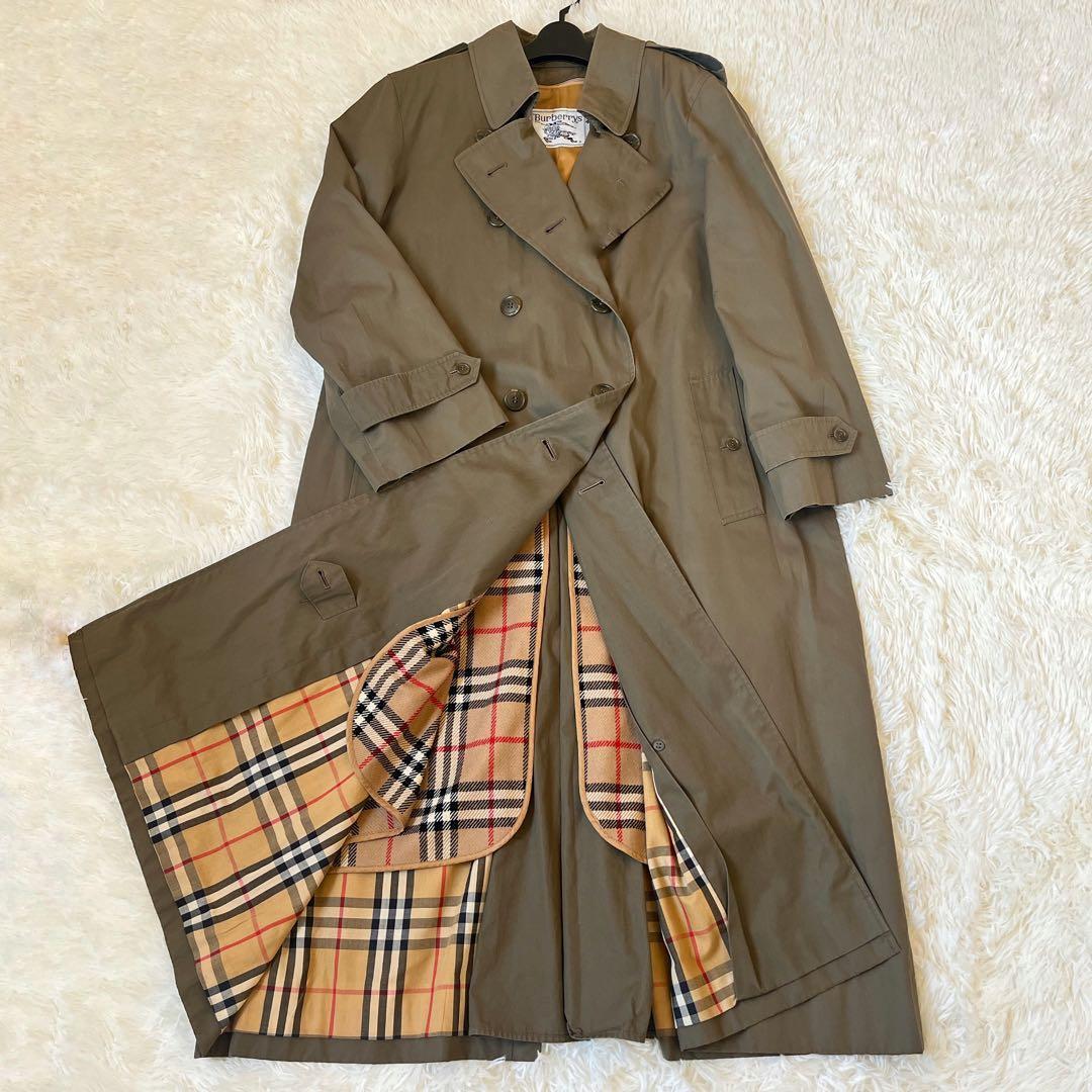 美品　大きいサイズ　バーバリー　トレンチコート　カーキ　ライナー　ノバチェック