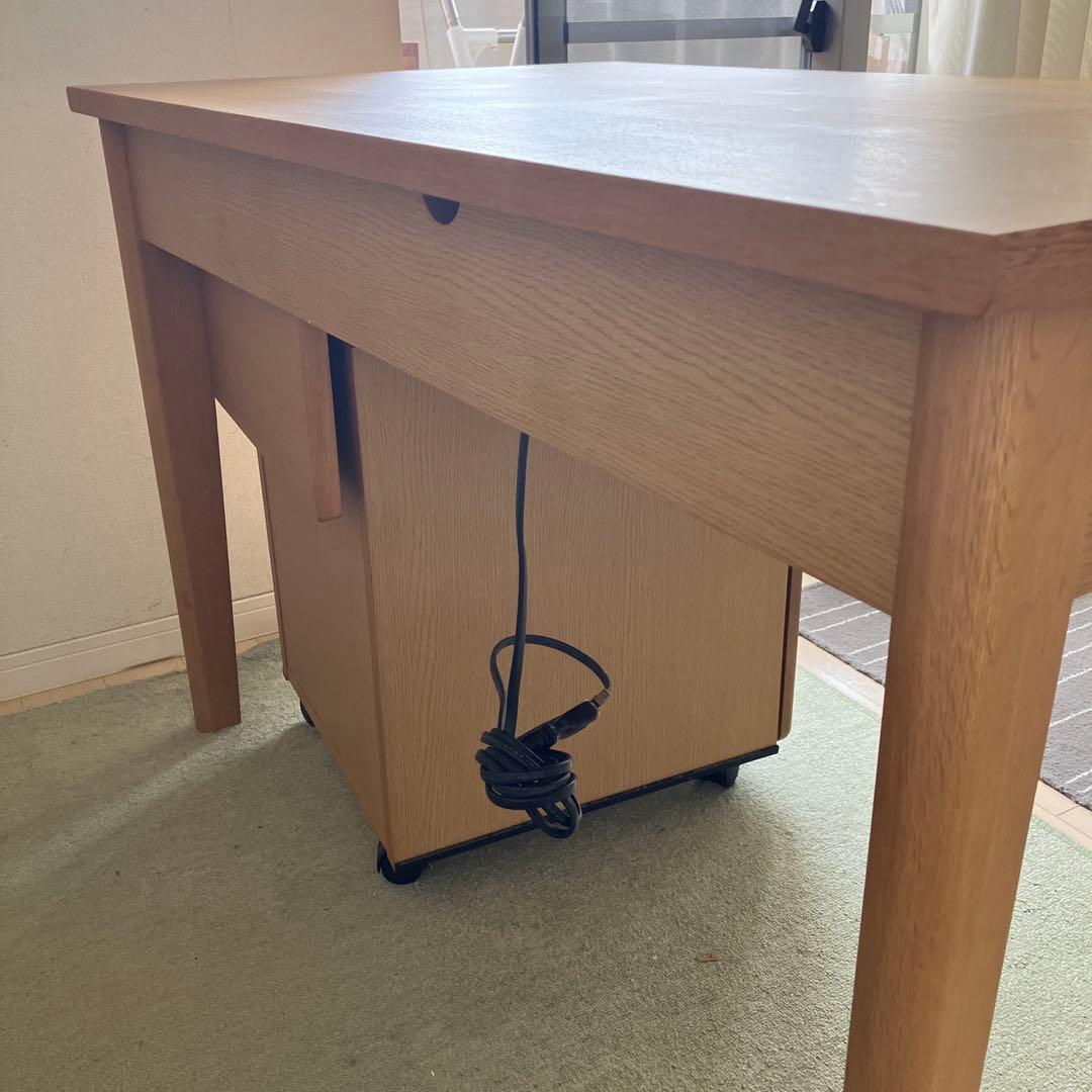 カリモク　学習机①机のみ『①と②ワゴン引き出し2点セット』