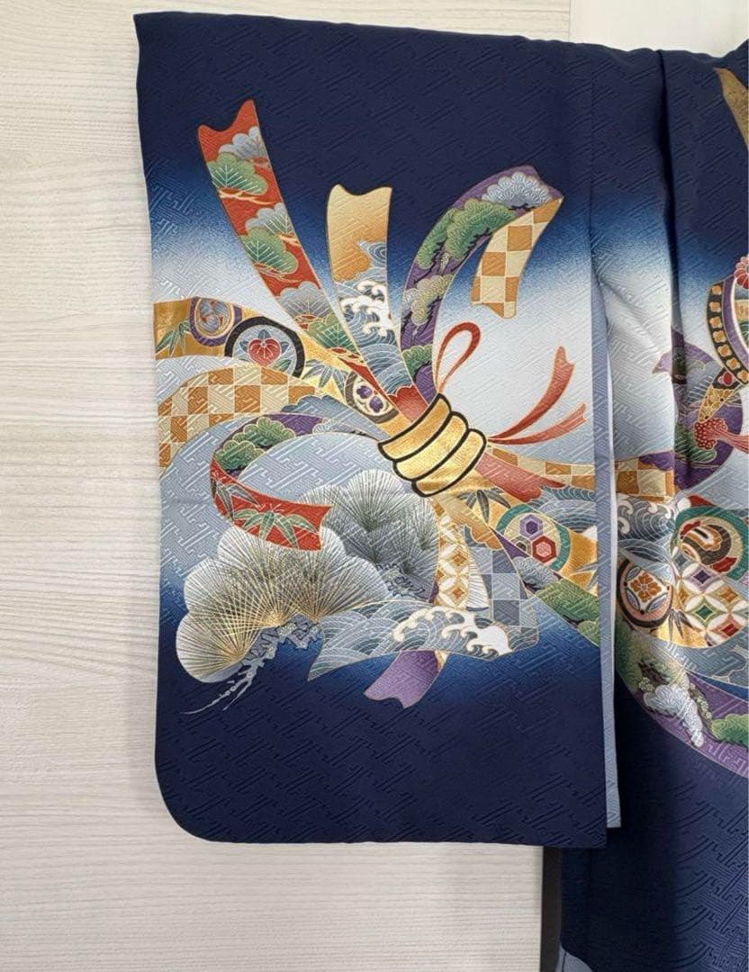 七五三 男の子 羽織り 着物 襦袢 3点セット 5歳男の子 日本製