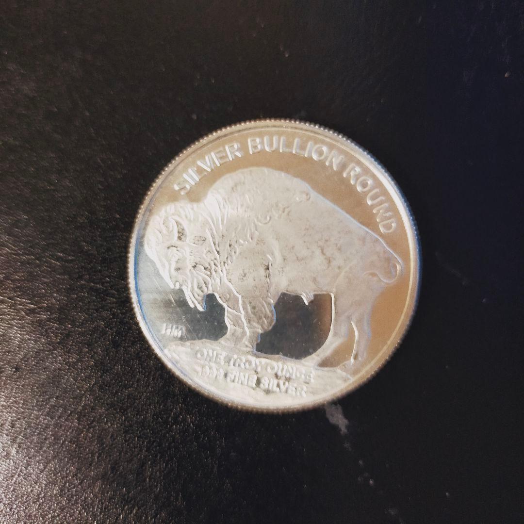 アメリカ1ドル銀貨、インディアン　　プラケース入り　バッファロー　1oz