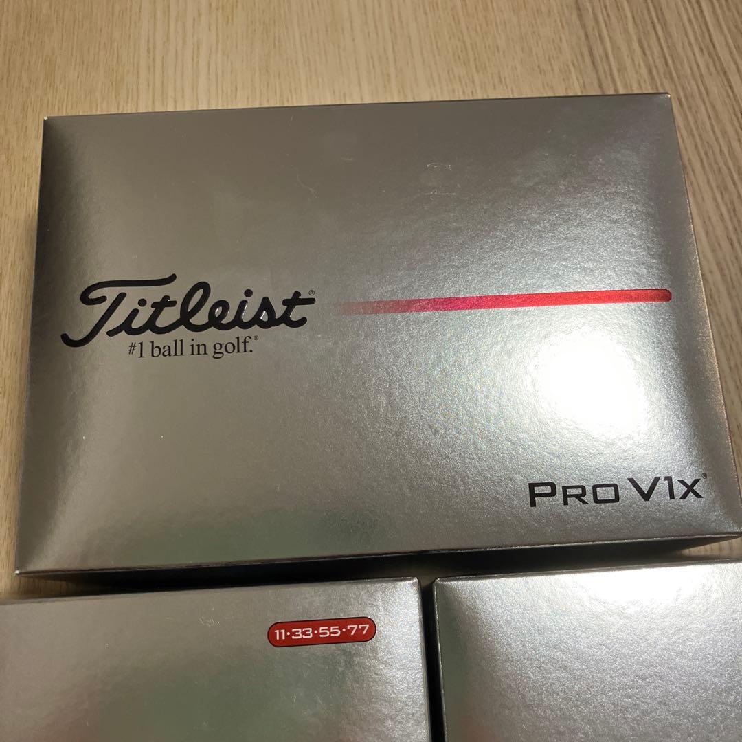 【新品未使用】タイトリストprov1x ゴルフボール　白　2025 3箱