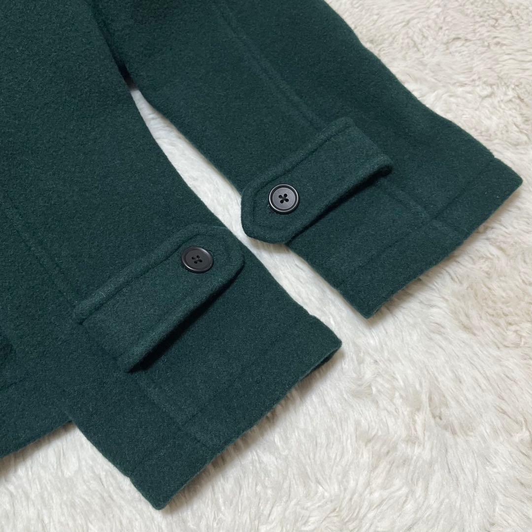 未使用級　イーストボーイ　バロンブロッサ　ダッフルコート　チェック　緑　M L