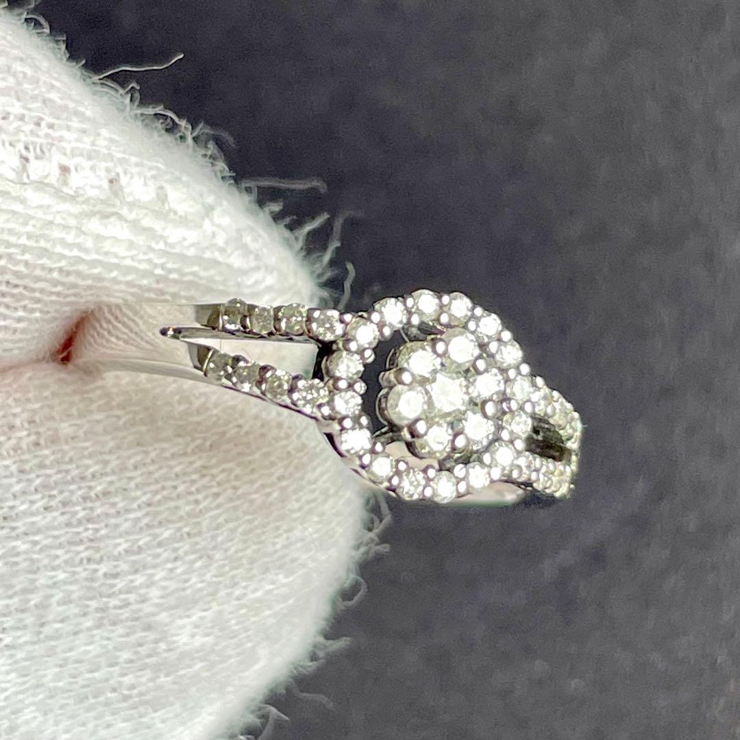 SV925 0.30刻印 フラワーデザイン シルバーリング 13号