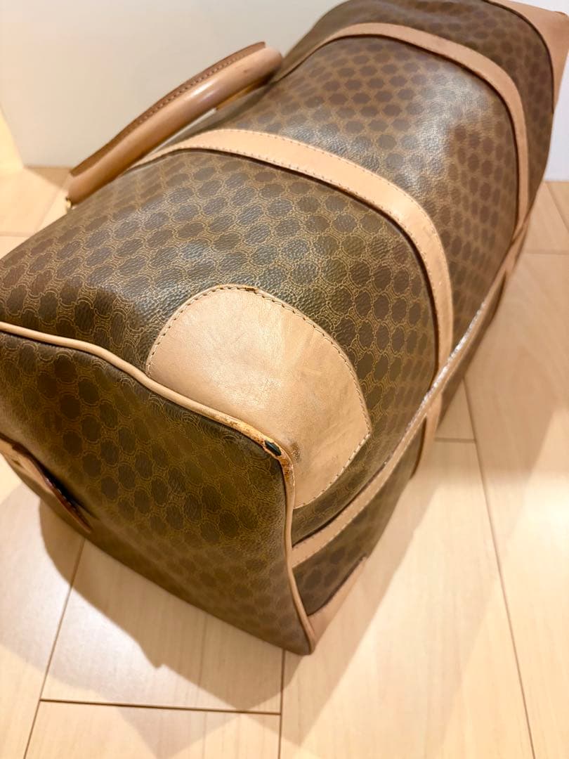 CELINE セリーヌ ボストンバッグ マカダム柄 オールドセリーヌ 鍵付き