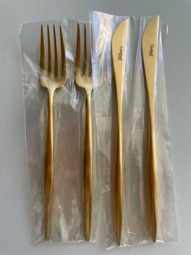 新品CutipolカトラリーMOON MATTE GOLD 各2本セット