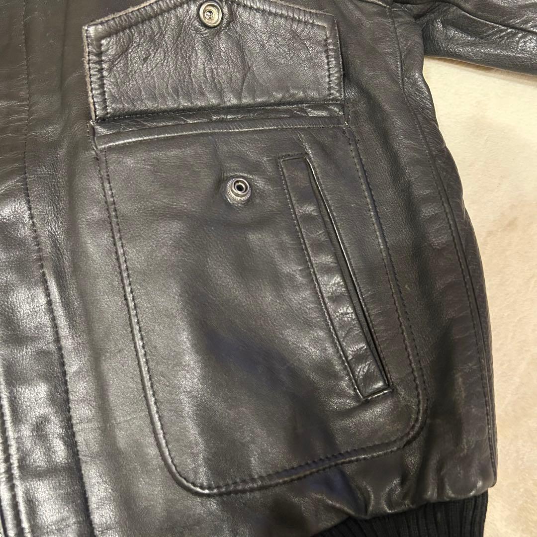 未使用級 vintage レザー G1 フライトジャケット MA-1 ファー