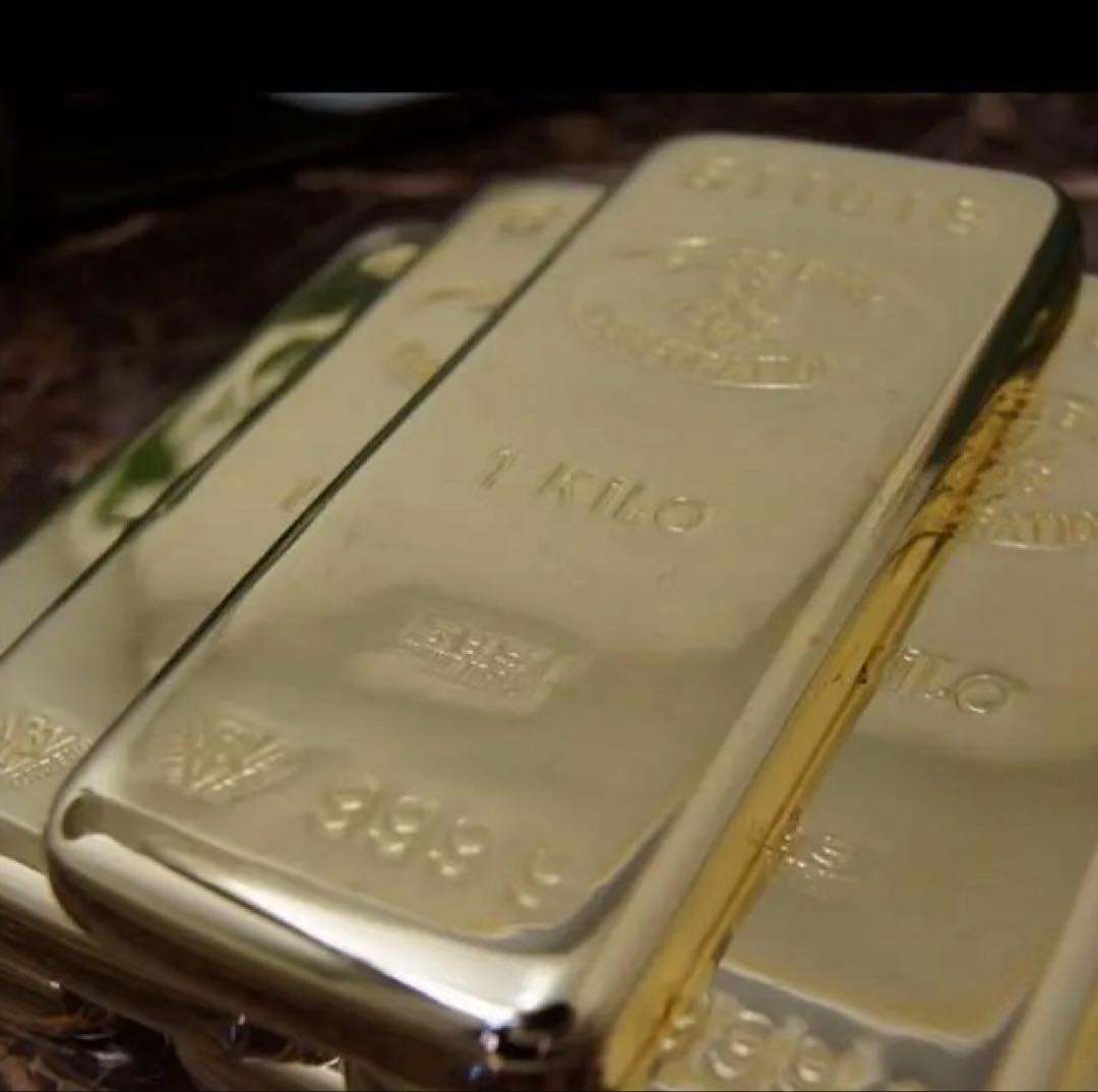 貴金属店☆展示用☆レプリカ延べ板24Kの1kgタイプ1枚☆新品☆他おまけ1点付