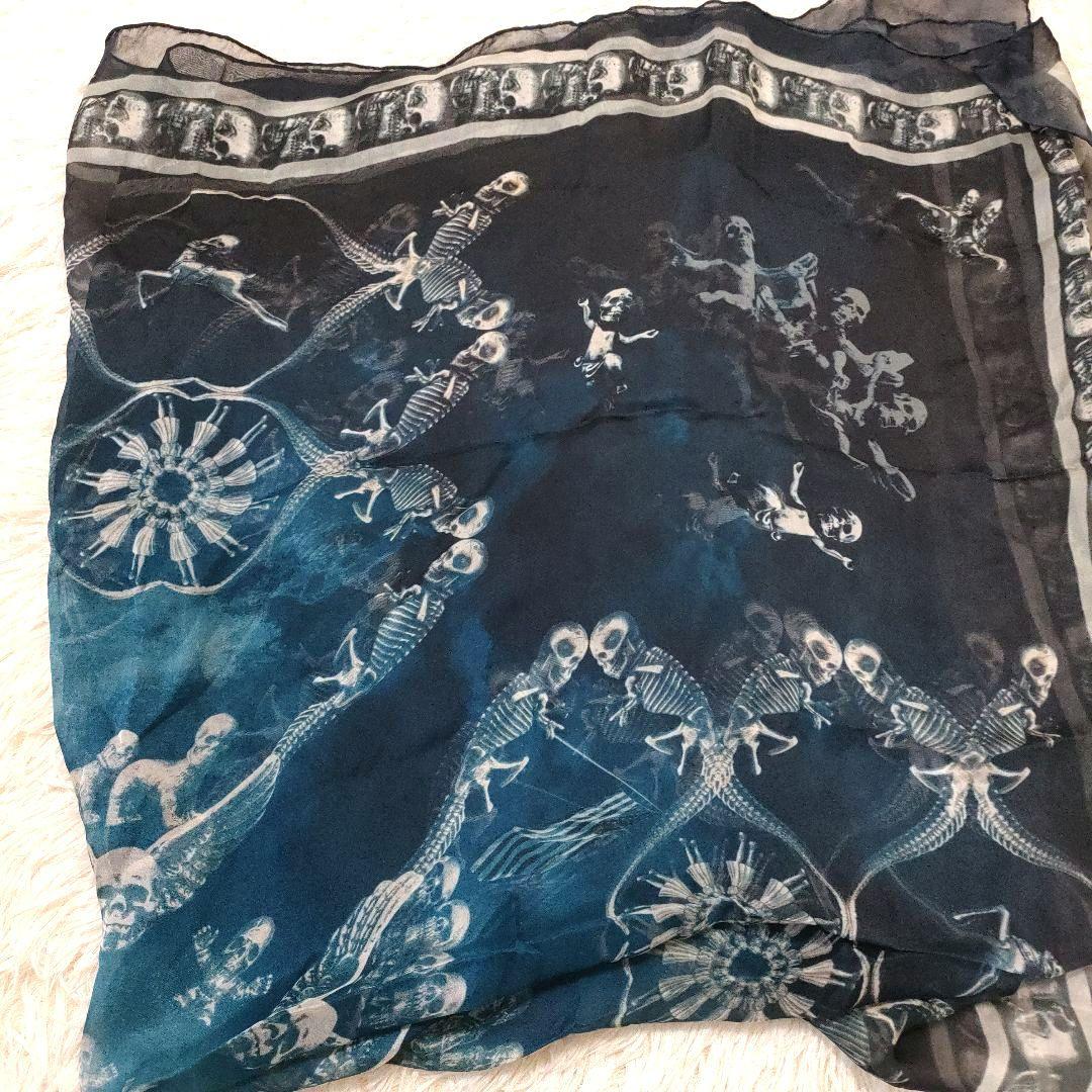 希少 美品✨クロムハーツ フォティ スカル スカーフ シルク