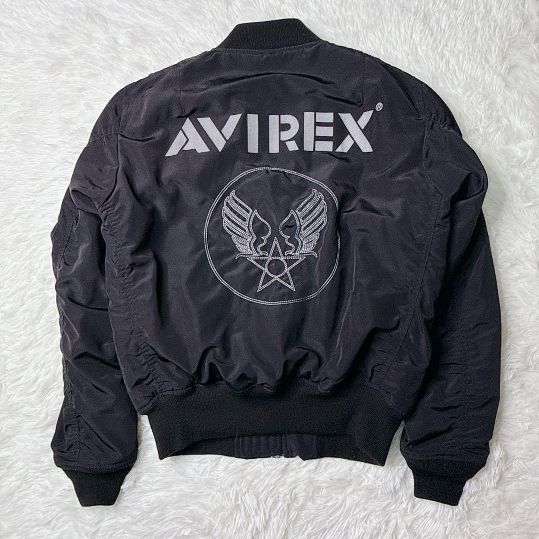 ✨美品✨ アビレックス MA-1 フライトジャケット 黒 Mリバーシブル 中綿