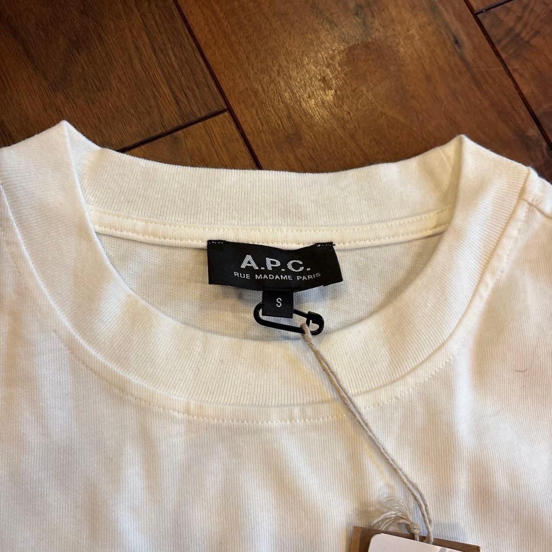 新品 未使用 APC アーペーセー 長袖カットソー ロンT メンズ S ホワイト