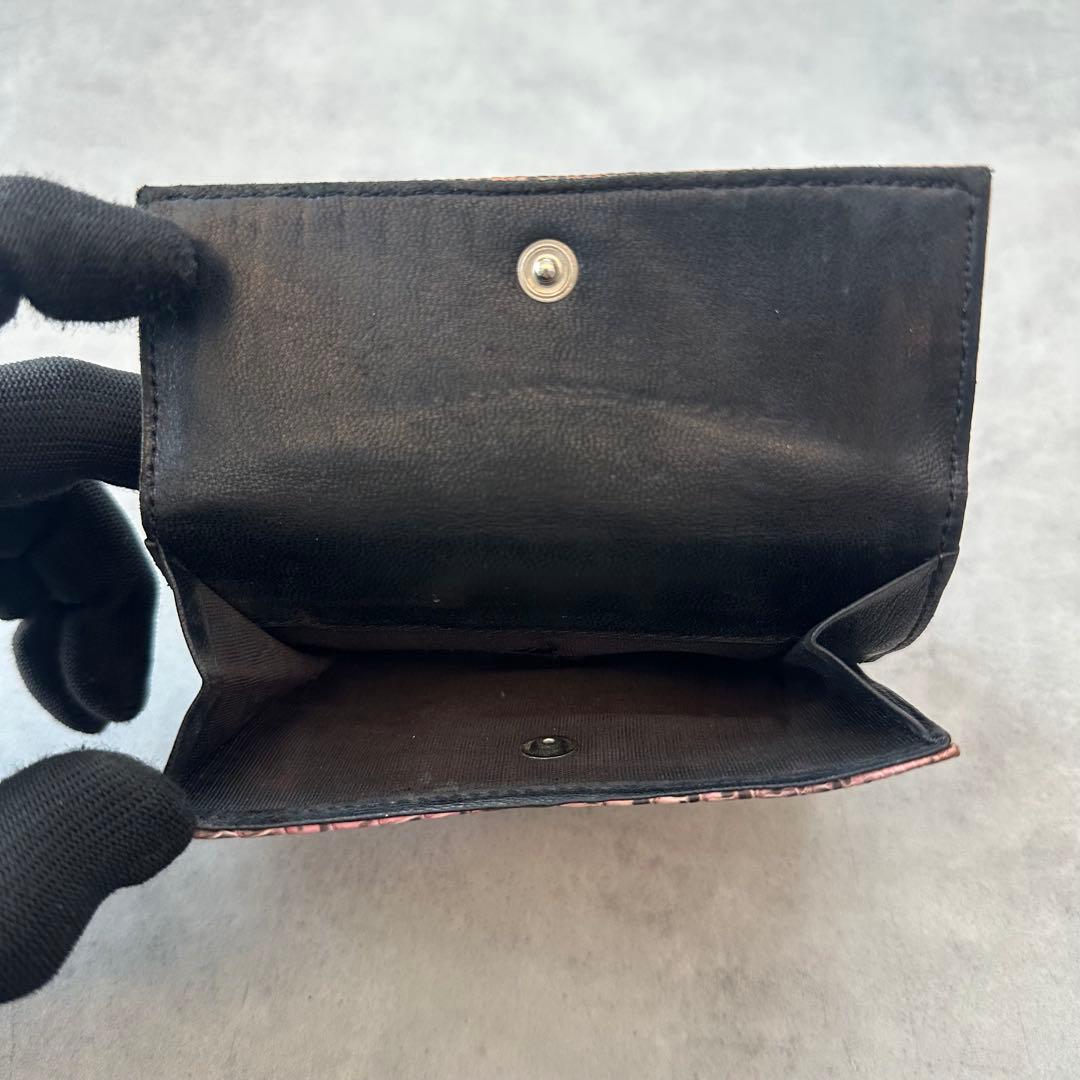 小物 PRADA Triangle Logo Python Bifold Wallet