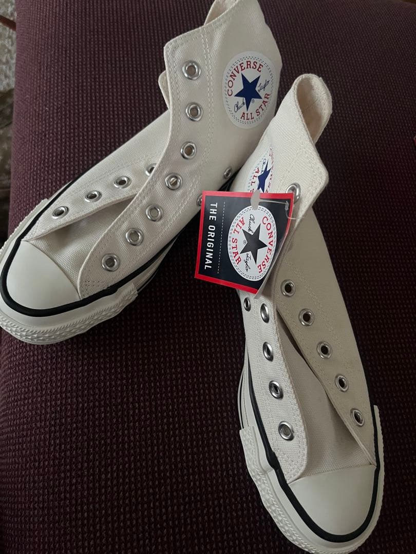 靴 CONVERSE ALL STAR HI WHITE MADE IN JAPAN