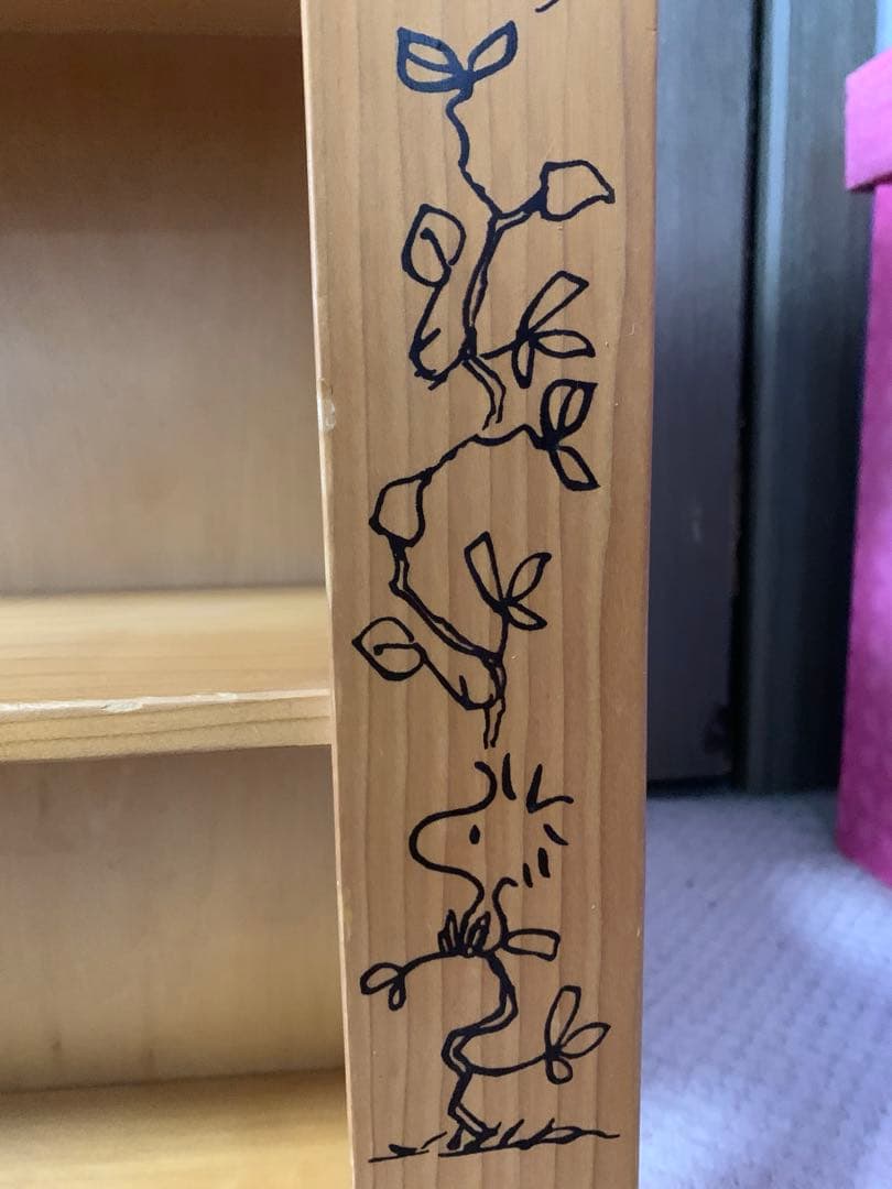 ディノス　スヌーピー木製ラック 3段