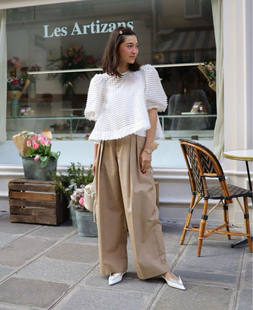 【gypsohila】新品 Crystal Blouse ホワイト38