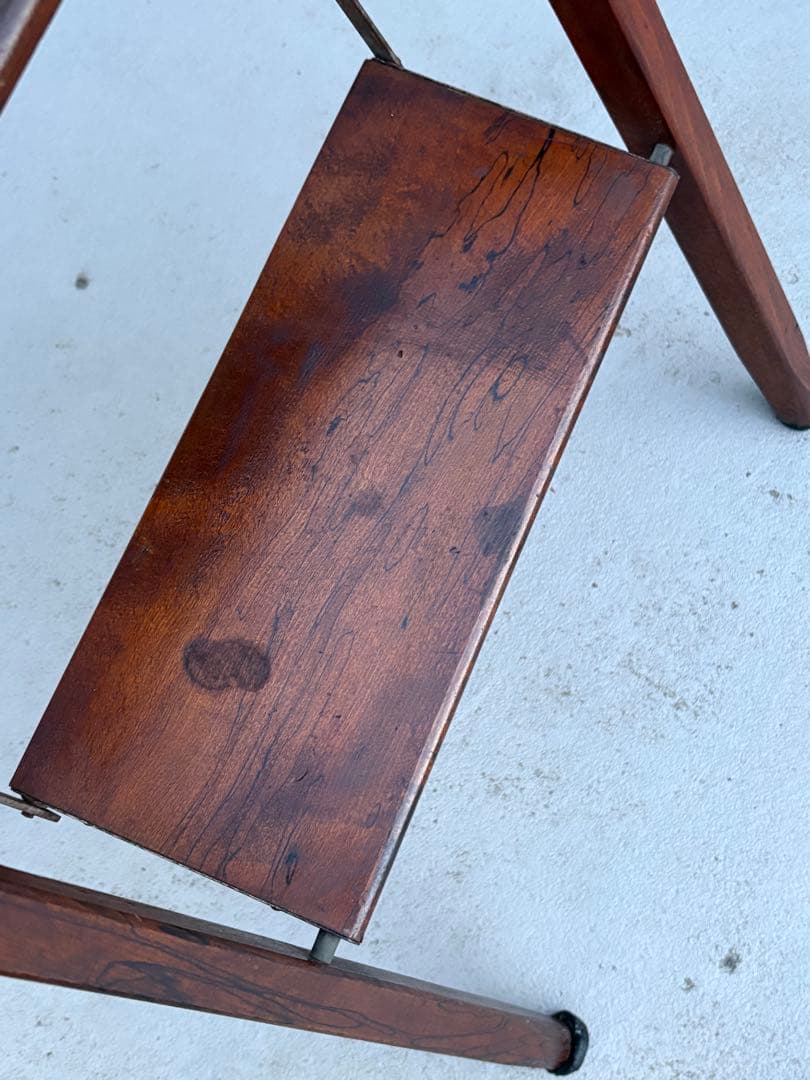 1970年代 ビンテージ 木製折畳脚立 ミッドセンチュリー