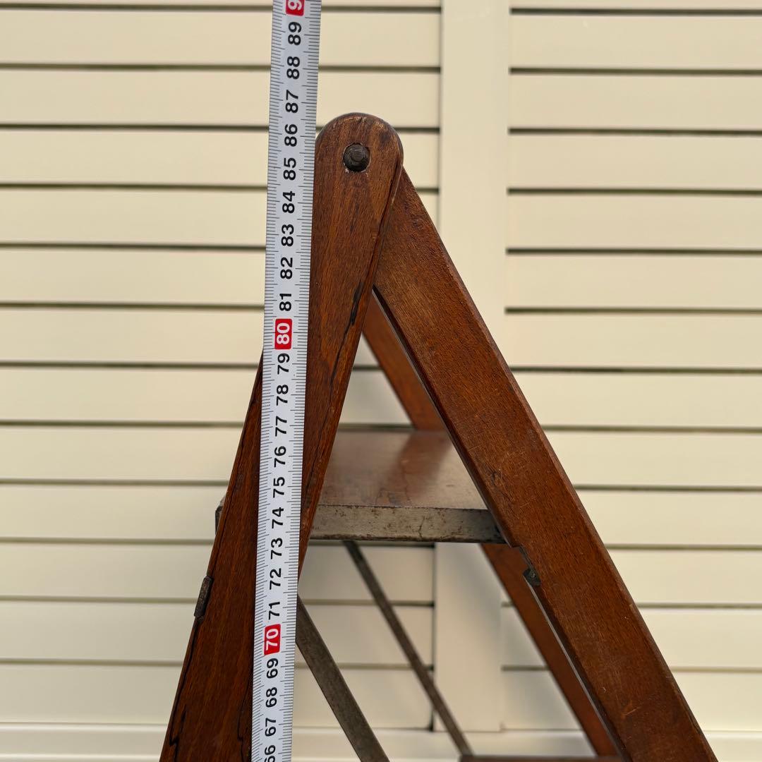 1970年代 ビンテージ 木製折畳脚立 ミッドセンチュリー