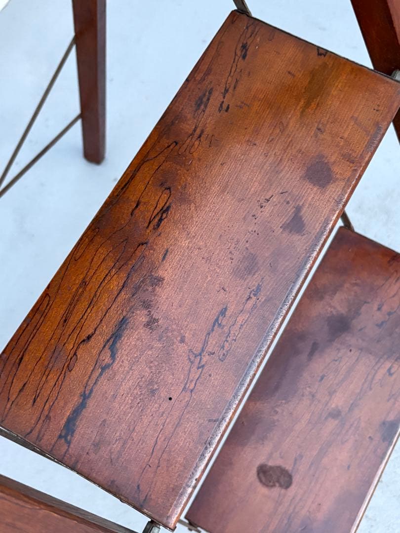 1970年代 ビンテージ 木製折畳脚立 ミッドセンチュリー