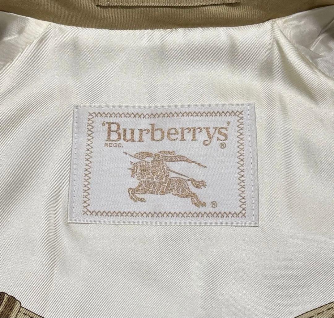 バーバリーズ シルク100% スカーフ柄 ステンカラーコート 紐ベルト付き Ｍ