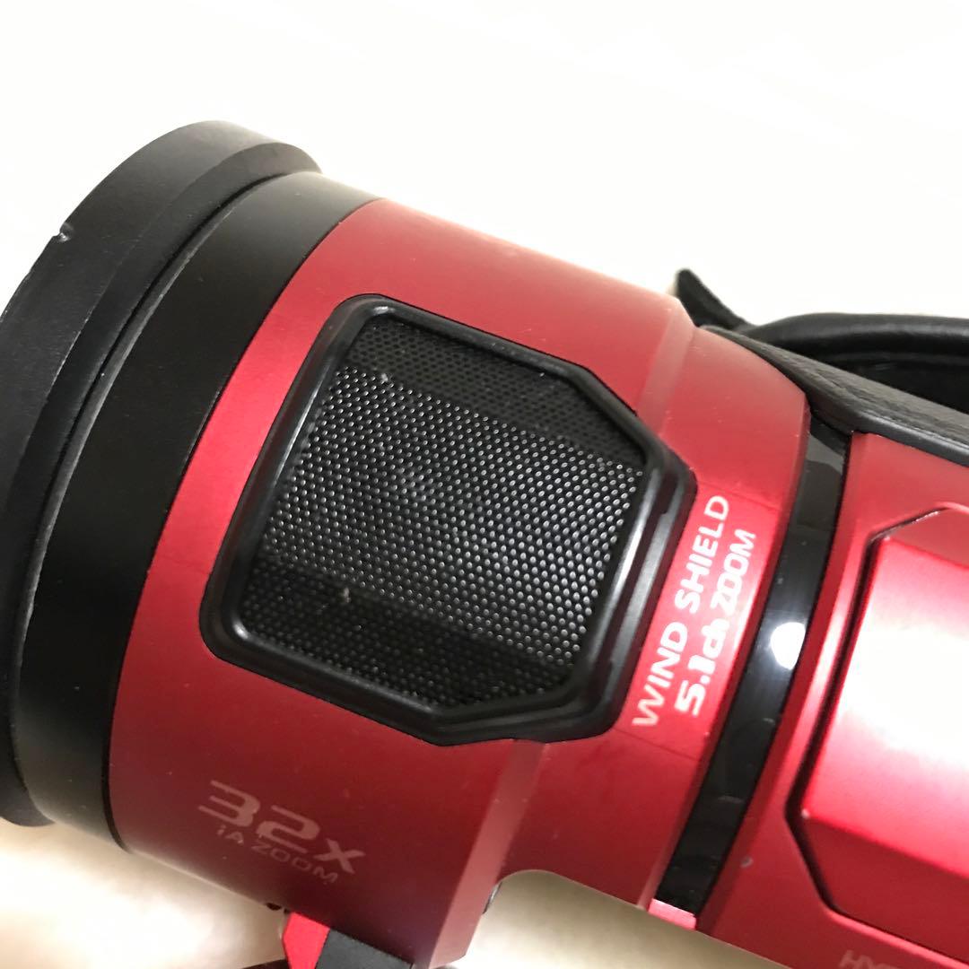 HC-VX1M-R Panasonic 4K ビデオカメラ 32倍ズーム 赤