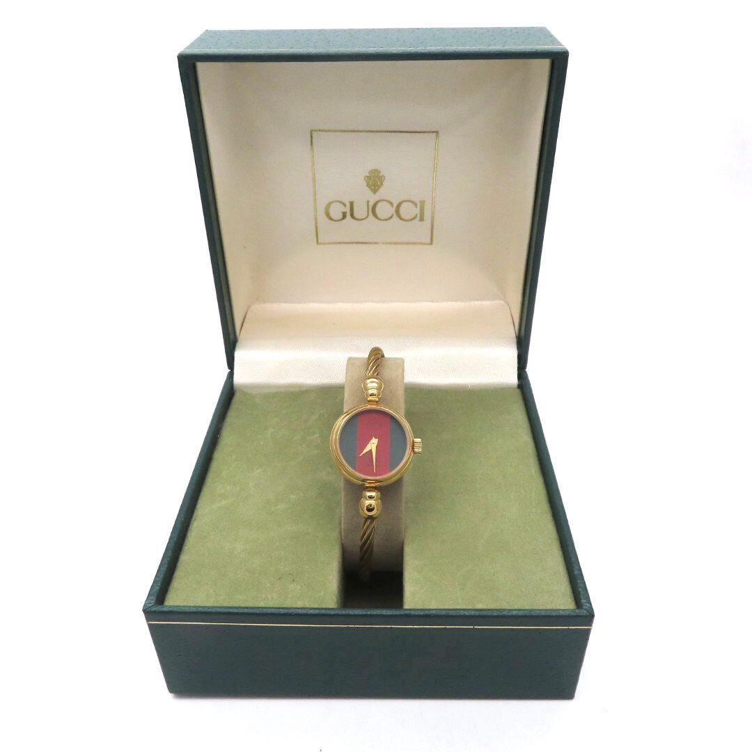 【シェリーライン】GUCCI ‘グッチ 時計‘ GPゴールド バングル☆極美品☆
