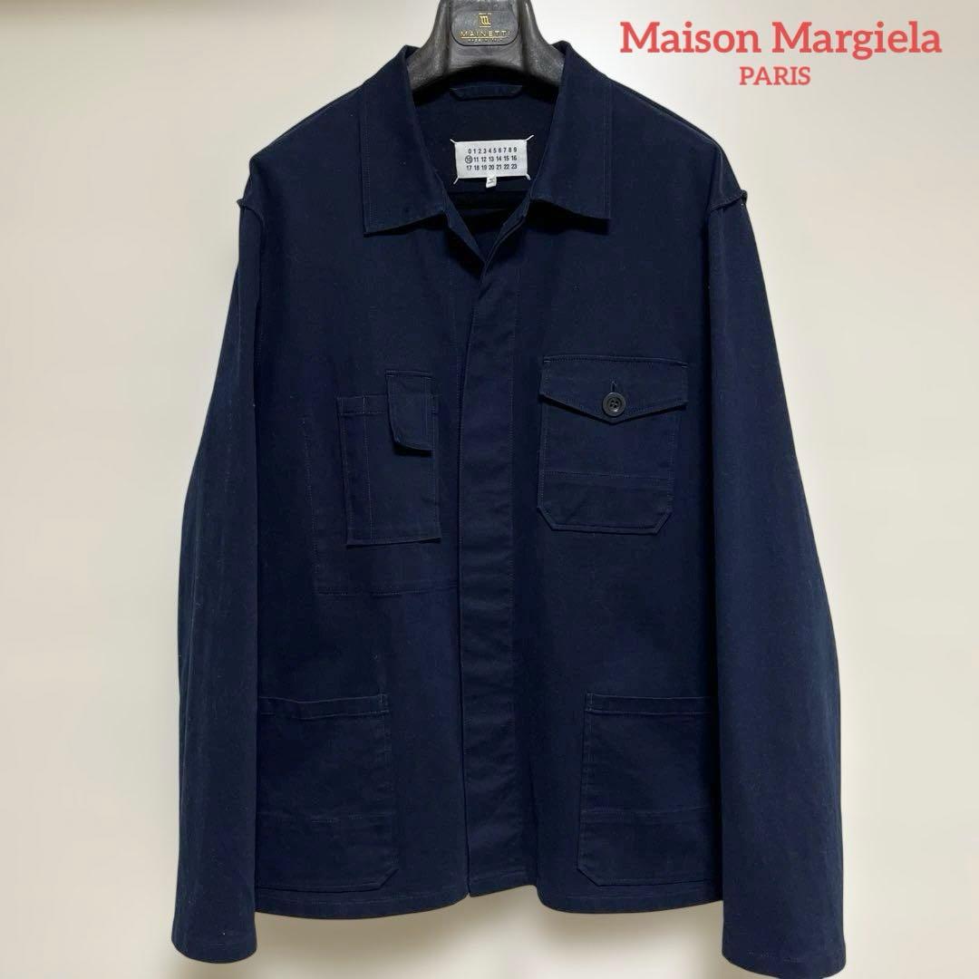 マルジェラ　ネイビー　ジャケット　カバーオール　コットン