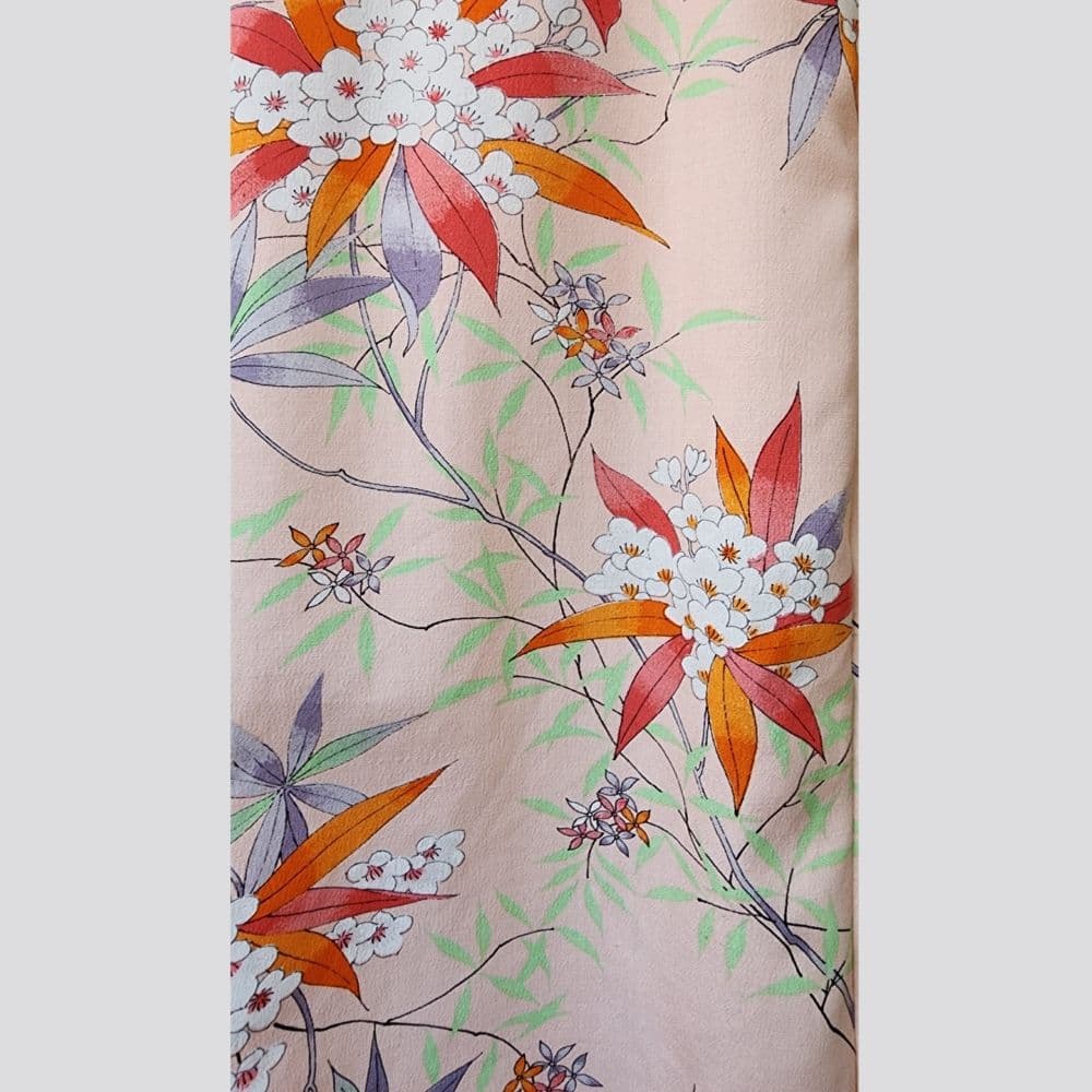 Vネック ワンピース　着物リメイク