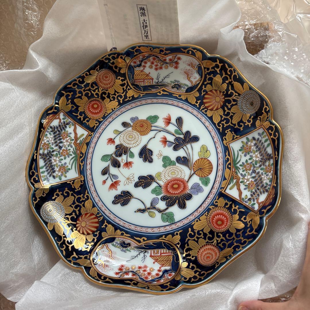 有田焼 其泉窯 琳派古 伊万里様式 大皿　金彩 盛皿 祝い お正月